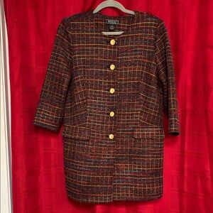 NYC Women's Colorful Plaid Blazer